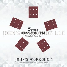 HITACHI SV 12SG - 1/4 Sheet - 320 Grit - No-Slip - 5 Sandpaper Bundle - £3.98 GBP