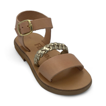 Leather gold sandals unisex for kids - $57.00