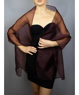 Luxury Organza wrap shawl bolero Winter wedding shrug elegant accessory 200 cm P - $22.00