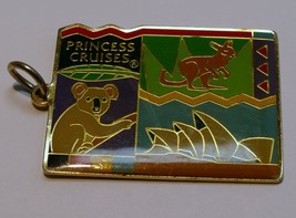 Grand Princess Cruises Australia Souvenir Charm 3.5X4.5cm koala kangaroo pendant - $24.53 CAD