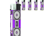 80&#39;s Theme D3 Lighters Set of 5 Electronic Butane Purple Boombox - $15.79