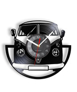 Wall clock Vinyl Record industrial style VW Bus Typ2 T2 Bulli mechanic - $38.61+