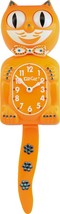 Festive Orange Kit-Cat Klock Blue Flower Swarovski Bow Crystals Jeweled Clock - £109.06 GBP