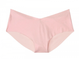 Victoria&#39;s Secret No-Show Shimmer Hiphugger Panty Dusk Pink Underwear M ... - $11.87