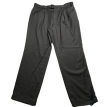Ralph Lauren Pants Mens 38x30(28) Total Comfort Black 100% Wool Cuffed P... - $26.20