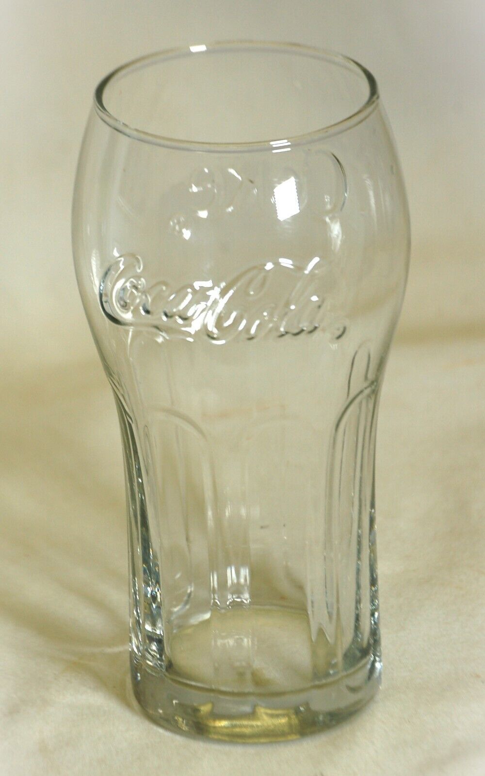 Primary image for Coca Cola Coke Flat Tumbler Glass Arched Paneled Sides 16 oz.