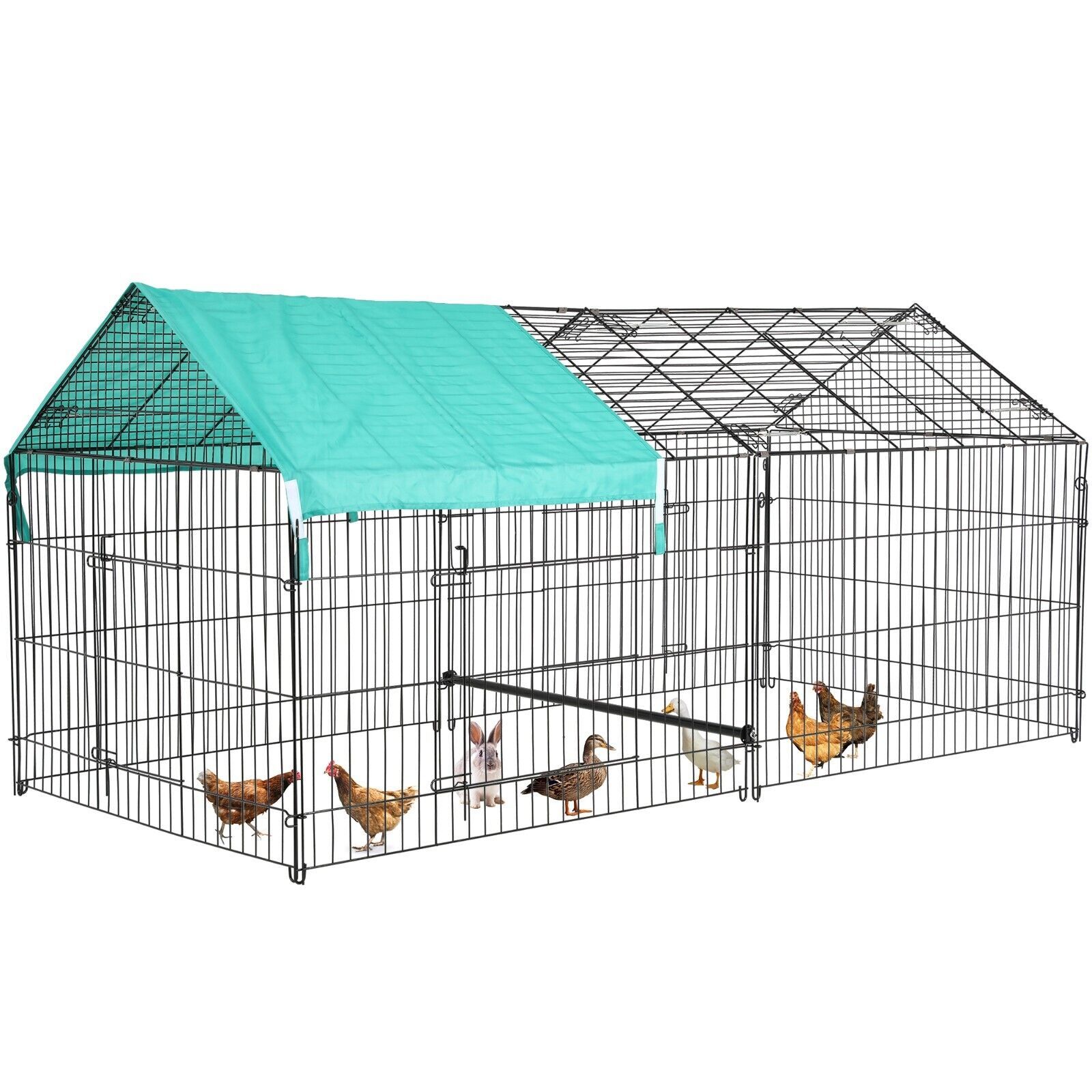 BestPet 8741 Large Metal Chicken Coop,Walk-in Poultry Cage Chicken Run