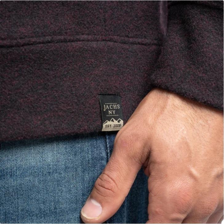 Jachs Mens Hoodie Red Pockets Long Sleeves Relaxed Fit Heavyweight Active Item image 5
