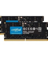 Crucial 32GB Kit 2 x 16GB 262-Pin DDR5 SODIMM 4800 PC5 38400 Laptop Memory - £103.57 GBP