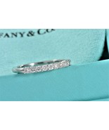 Tiffany & Co. Platinum Embrace .27ct Diamond 2.2mm Shared Wedding Band Ring 6 - £1,926.57 GBP