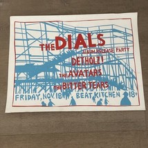 Chicago Beat Kitchen Gig POSTER The Dials Detholz Avatars Bitter Tears  - $25.00