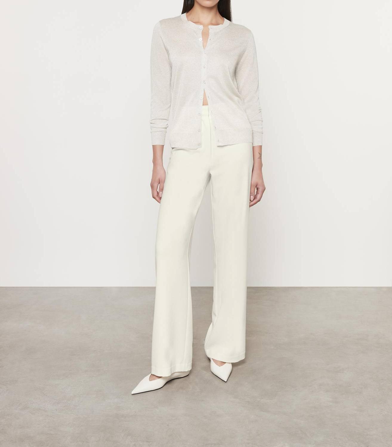 Enza Costa Lamé Knitted Cardigan Champagne - $75.00