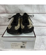 Coach Womens Kodie A13901 Khaki Gold Lace Up Low Top Sneaker Shoes Size 8.5 - $33.60 CAD