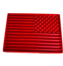Tupperware Cookie Cutter VINTAGE American Flag USA Red Plastic 3&quot; - $9.88