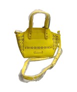 B. Makowsky Perforated Saffiano Mini Tessa Tote Bag Women Yellow Crossbo... - $516.65 MXN