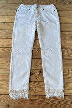 haute hippie NWOT Women’s mid rise denim jeans size 8 white T3 - £13.94 GBP