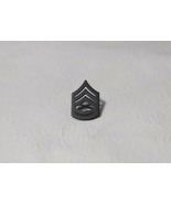 Rank USMC Marine Corps E7 Gunnery Sgt Subdued Lapel Pin - $7.92