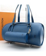 Louis Vuitton Papillon 30 Blue Epi with Pouch Satchel Purse Handbag - $675.00