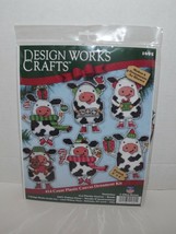 Design Works Crafts 1695 #14 Count Plastic Canvas 6 Ornament Kit Cows Ne... - £17.41 GBP