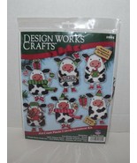Design Works Crafts 1695 #14 Count Plastic Canvas 6 Ornament Kit Cows Ne... - £17.51 GBP