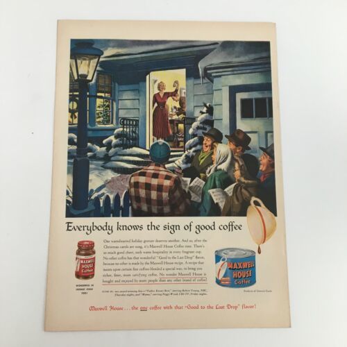 1950 Maxwell House Instant Coffee Vintage Print Ad - $8.51