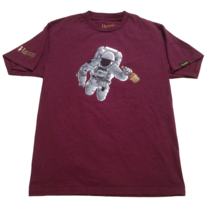 Henny Astronaut Tee T-Shirt Mens Medium Hennessy Cognac Graphic Burgandy... - $28.98