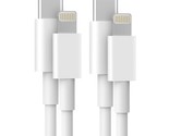 2 Pack 6.6Ft Usb C To L Charging Cable, Super Fast Charger Cord For Ipho... - $18.99