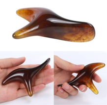 Genuine Gua Sha Reflexology Massage Tool Brown Acupuncture Acupoint Foot Neck - £11.57 GBP