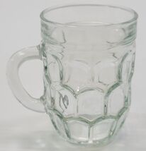 AP) Vintage 4&quot; Honeycomb Dimple Beer Mug Clear Bar Drinking Glass - $5.93