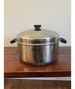 Vintage Revere Ware 1801 6 Qt Quart Stock Pot Dutch Oven Lid Copper Clad... - $47.51