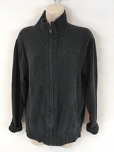 J Crew Womens S Dark Gray Zip Front Cotton Cardigan Sweater - £11.70 GBP