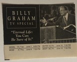 Billy Graham Tv Guide Print Ad External Life You Can Be Sure Of It TPA8 - £4.72 GBP