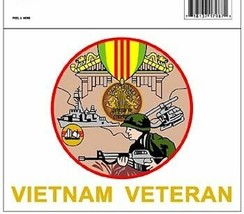 Vietnam Veteran War Ribbon Medal 5&quot; Military Decal - £11.34 GBP