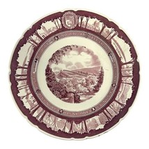 1933 Wedgwood Cornell University The Crescent 10.5&quot; Mulberry Vintage Red Plate - £75.19 GBP