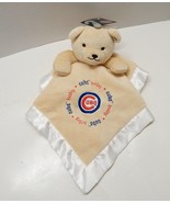 Chicago Cubs Baby Fanatic Plush Bear Lovey Security Blanket Tan Red Roya... - $19.99