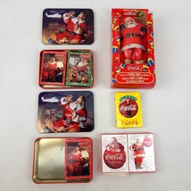 Lot of 8 Coca-Cola Christmas Playing Card Decks + Tins – Santa Holiday V... - $29.69
