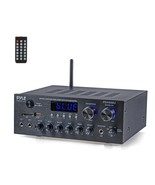 Pyle Stereo Amplifier Audio Receiver Sound Syste Bluetooth Wireless Stre... - £107.55 GBP