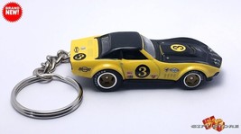  Rare Keychain 68/69/70 Yellow Black Chevy Corvette C3 Custom Ltd Great Gift - £38.42 GBP