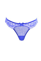 L&#39;agent By Agent Provocateur Womens Thongs Elegant Floral Lace Blue Size S - £15.33 GBP