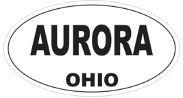 Aurora Ohio Oval Bumper Sticker or Helmet Sticker D6025 - £1.10 GBP+