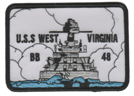 4&quot; Navy Uss West Virginia BB-48 Battleship Naval Ship Military Embroidered Patch - £23.71 GBP