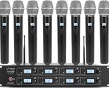 Pyle&#39;s Premium 8-Channel UHF Wireless Microphone System - Featuring 8 Ha... - £535.79 GBP