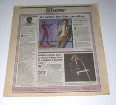 John Mellencamp Show Newspaper Supplement Vintage 1988 Concert Review  - $19.99