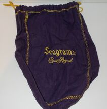 Seagrams Crown Royal Purple Gold 10" 2 string Bag - $9.85