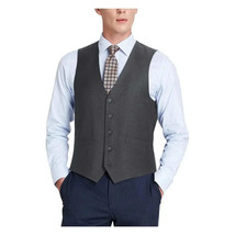 Men's Renoir Suit Vest V-neck Adjustable Strap 5Button 2Pockets 202-1 Charcoal image 2