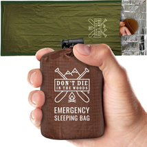 Emergency Sleeping Bag with Hood | Ultralight, Waterproof, Thermal Mylar... - $25.59