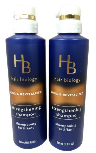 2 Pack HB Hair Biology Long &amp; Revitalized Strengthening Shampoo  12.8oz - $27.99