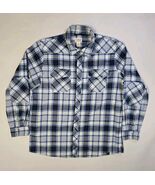 LL BEAN Shirt Mens  XL Tall Katahdin Performance Flannel Wool Blend Blue... - $28.27