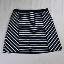 The Limited 6 Navy Blue White Stripe Cotton Stretch Womens A-Line Skirt - £11.79 GBP