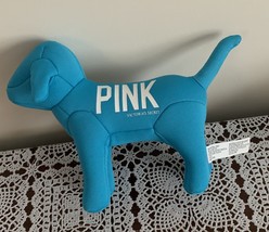 Victorias Secret Blue Turquoise Stuffed Dog 1986 Pink 6 Inch Collectible Mascot - $11.99